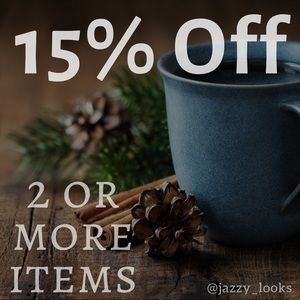 Automatically get 15% off bundles of 2+ items